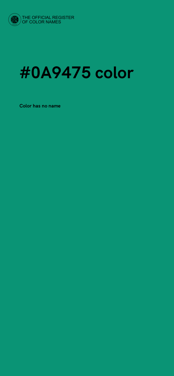 #0A9475 color image