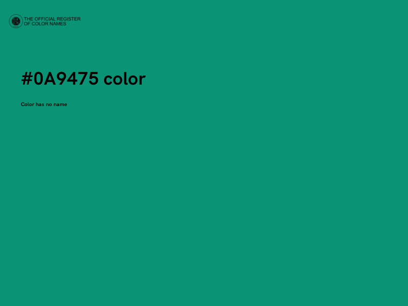 #0A9475 color image