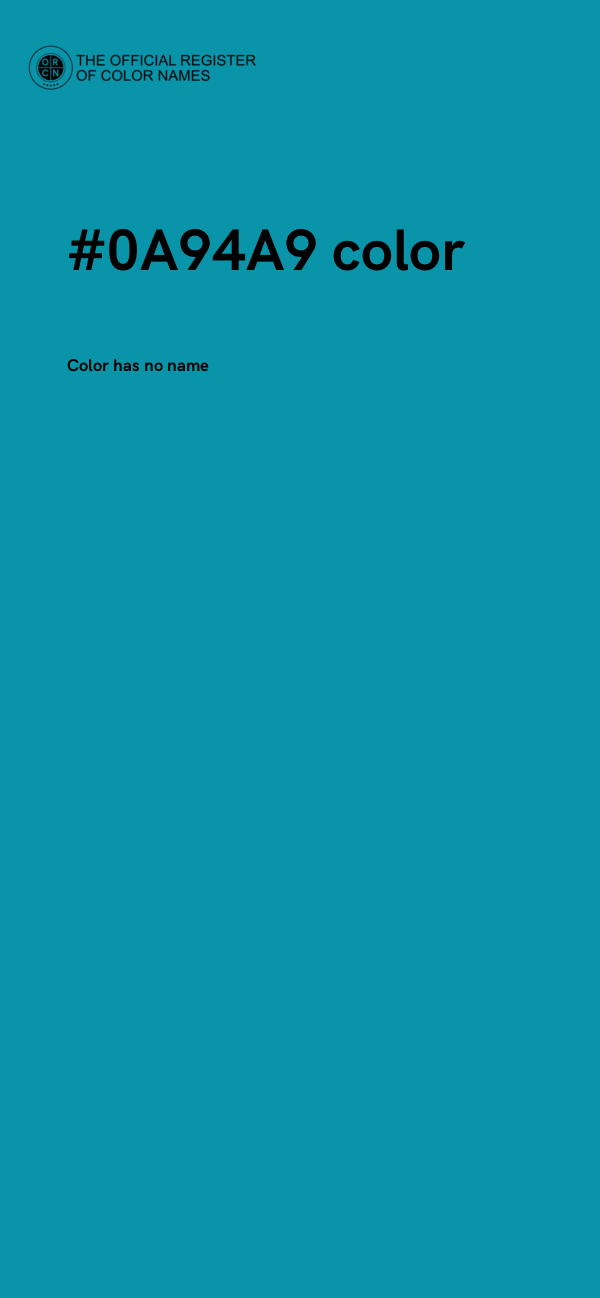 #0A94A9 color image