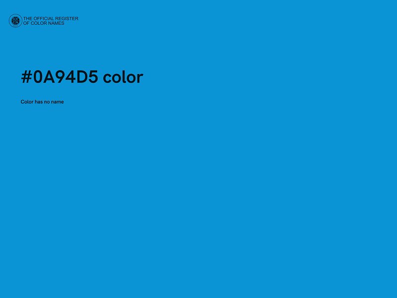 #0A94D5 color image