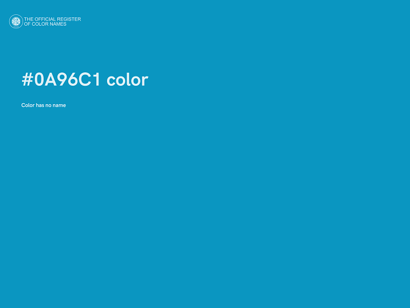 #0A96C1 color image