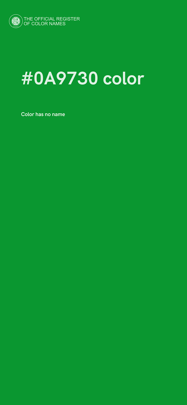 #0A9730 color image