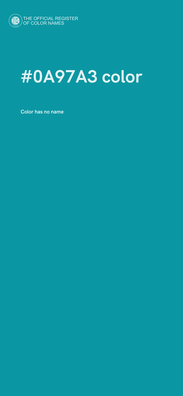 #0A97A3 color image