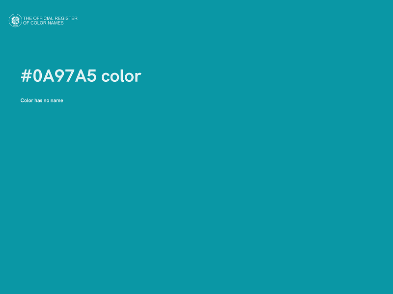 #0A97A5 color image