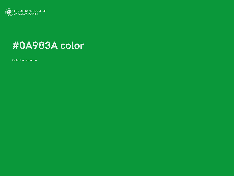 #0A983A color image