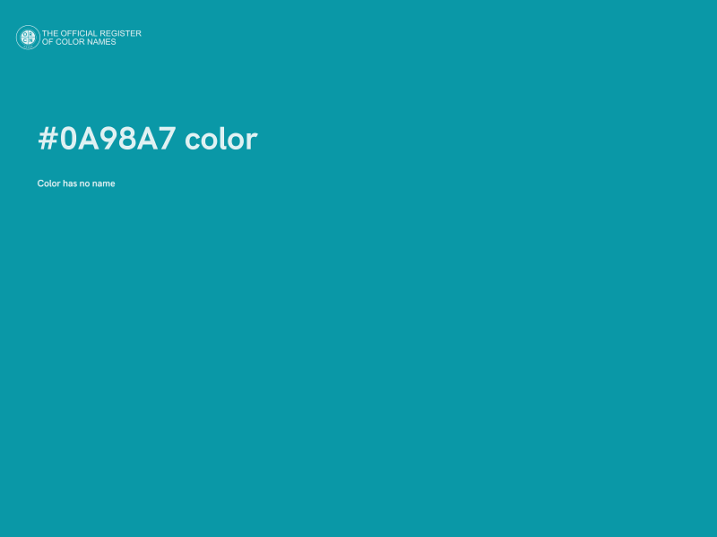 #0A98A7 color image