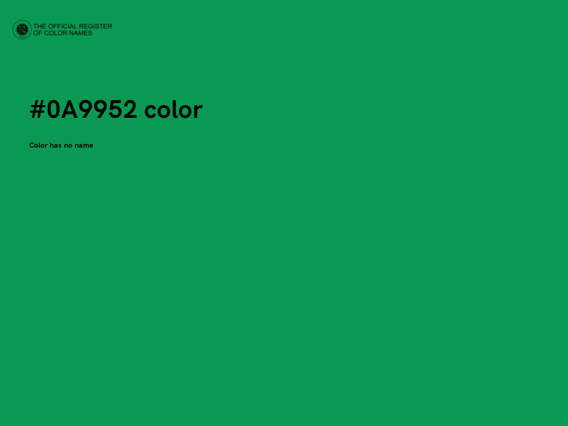 #0A9952 color image