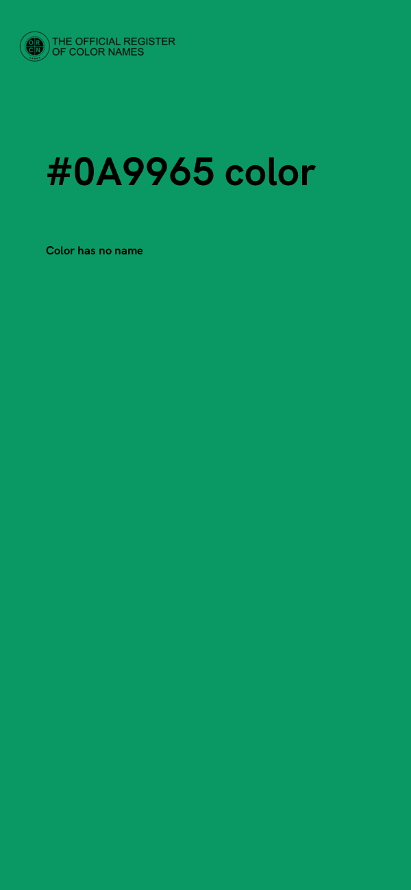 #0A9965 color image