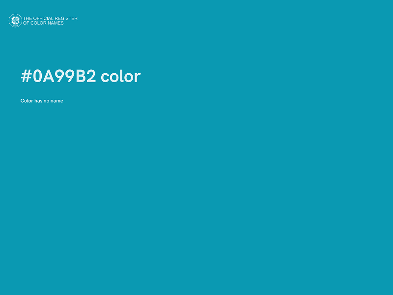 #0A99B2 color image