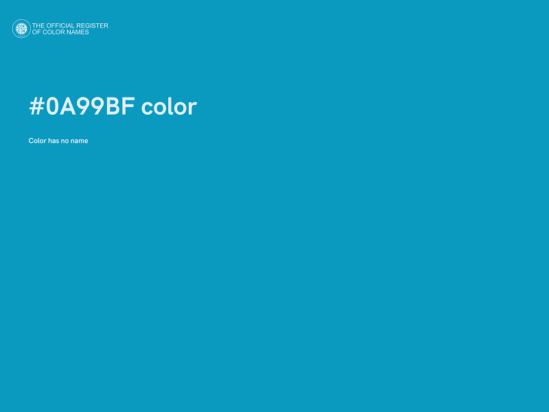 #0A99BF color image
