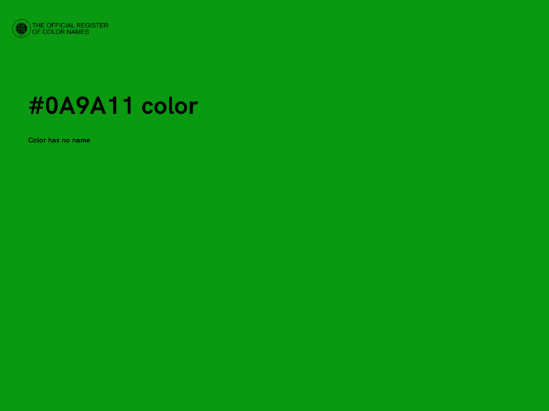 #0A9A11 color image