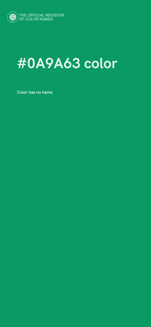 #0A9A63 color image