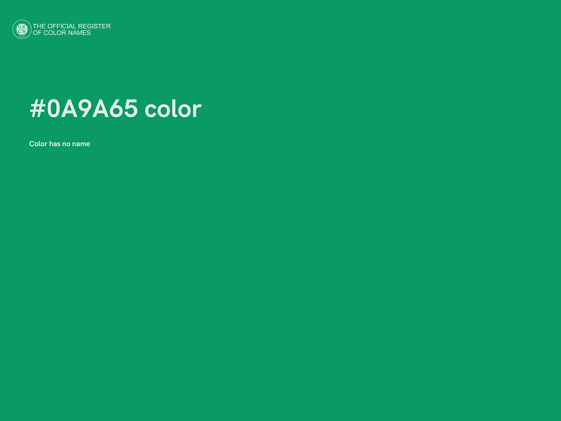 #0A9A65 color image