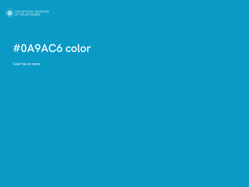 #0A9AC6 color image