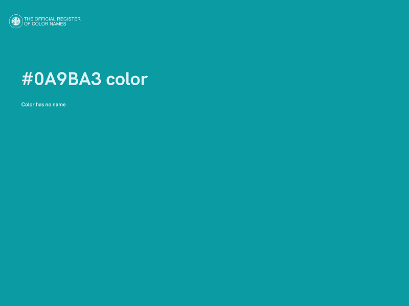 #0A9BA3 color image