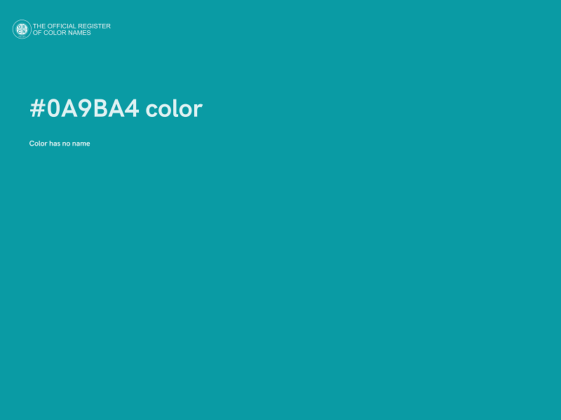 #0A9BA4 color image