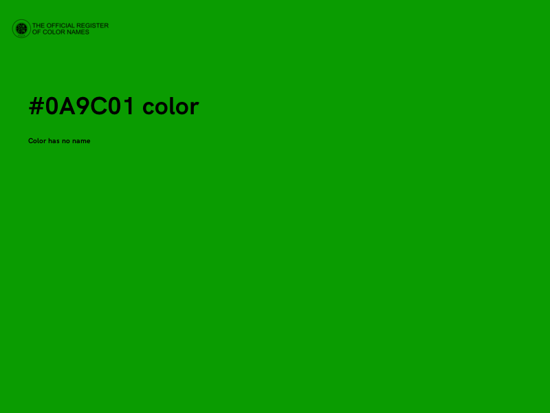 #0A9C01 color image