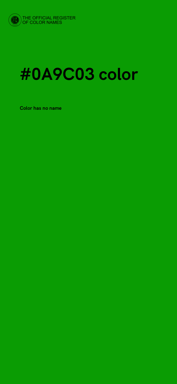 #0A9C03 color image