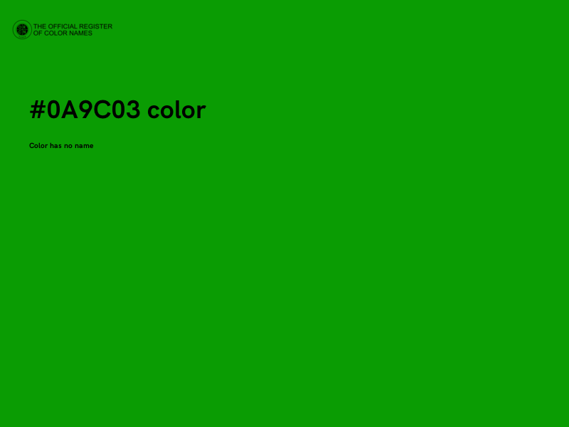 #0A9C03 color image