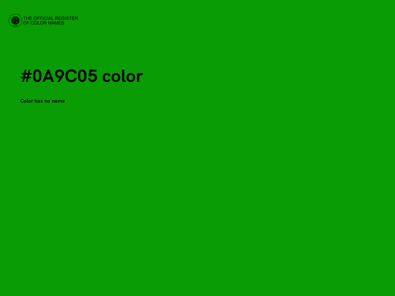 #0A9C05 color image