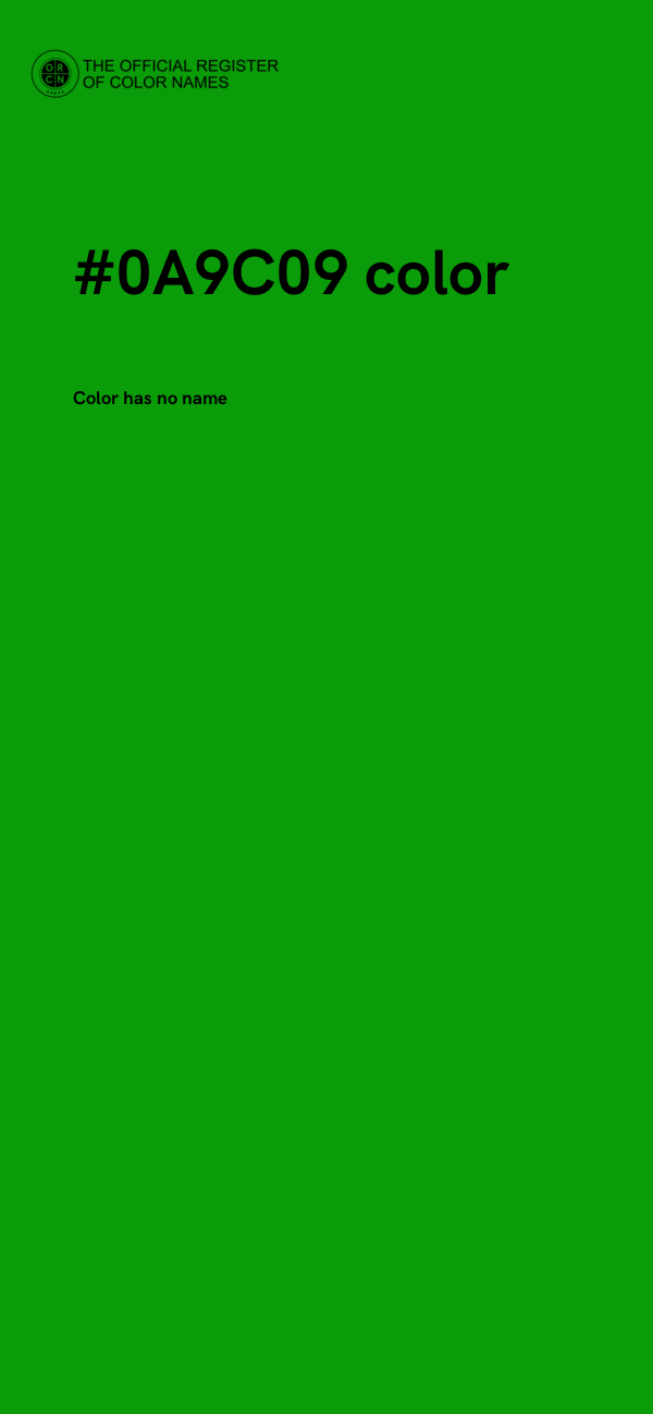 #0A9C09 color image