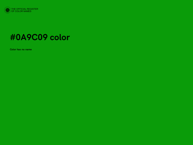 #0A9C09 color image