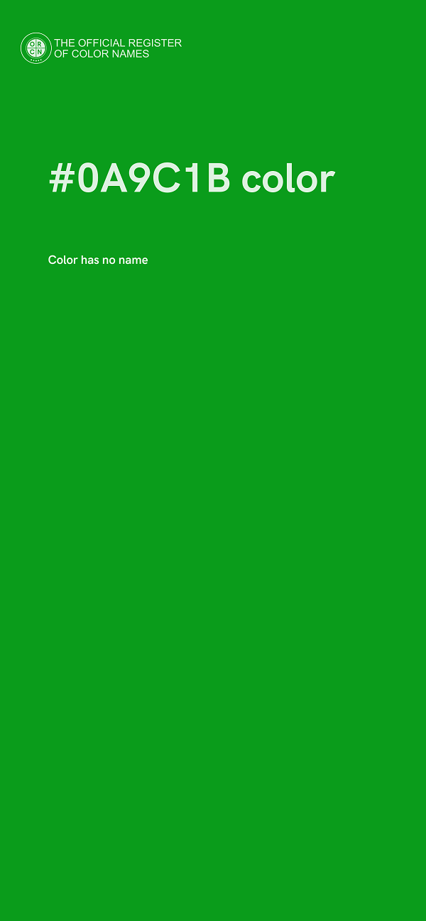 #0A9C1B color image