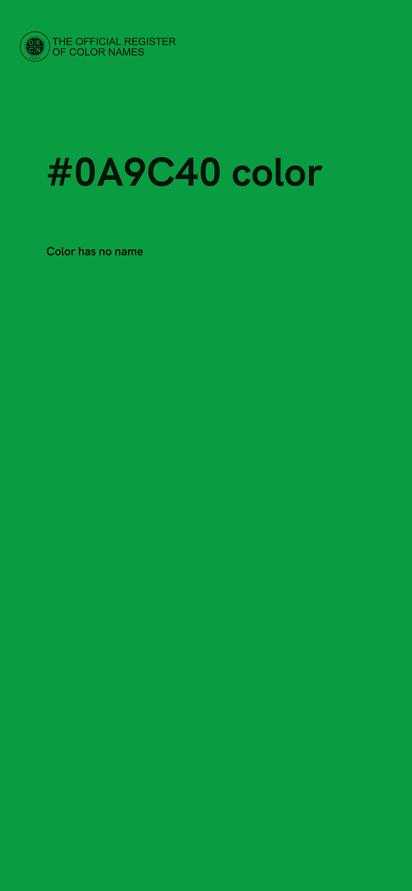 #0A9C40 color image