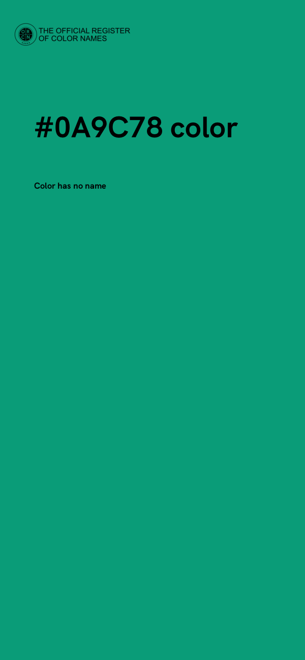 #0A9C78 color image
