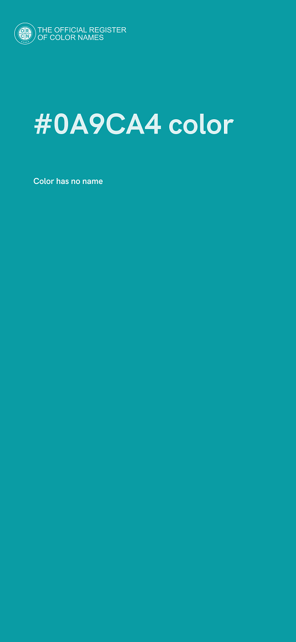 #0A9CA4 color image