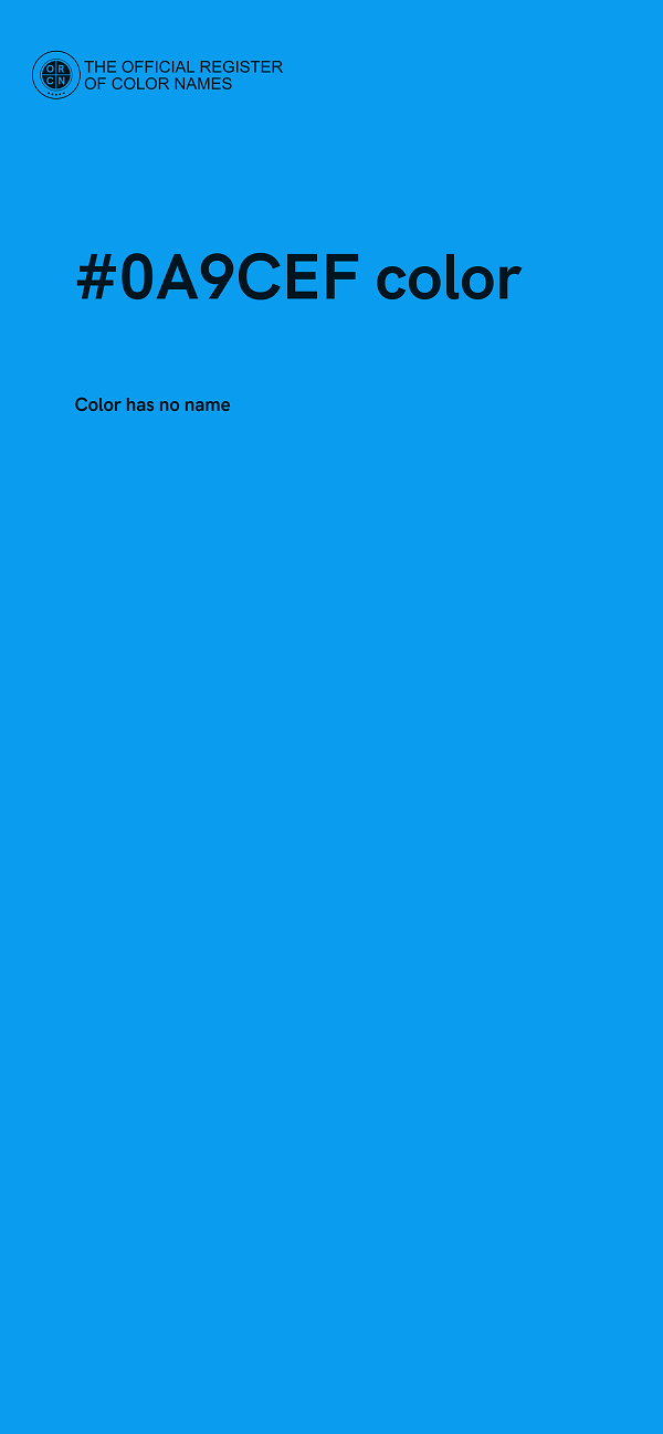 #0A9CEF color image