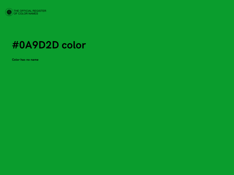 #0A9D2D color image
