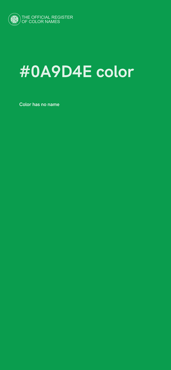 #0A9D4E color image