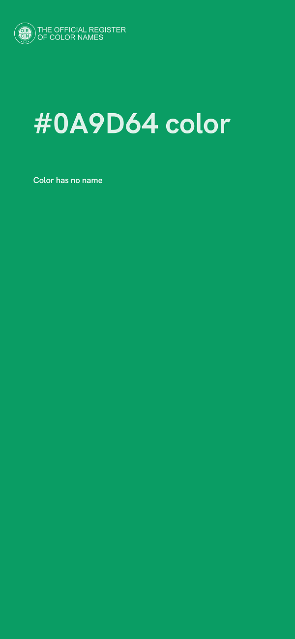 #0A9D64 color image