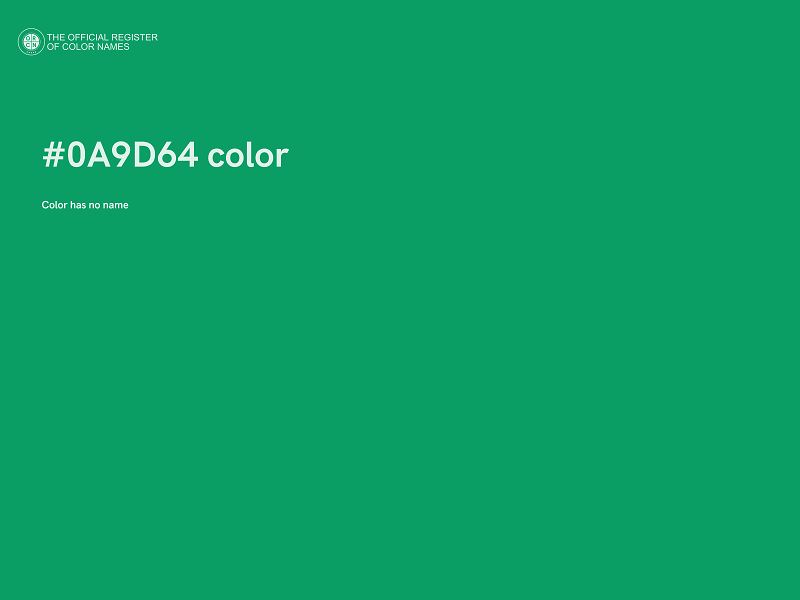 #0A9D64 color image
