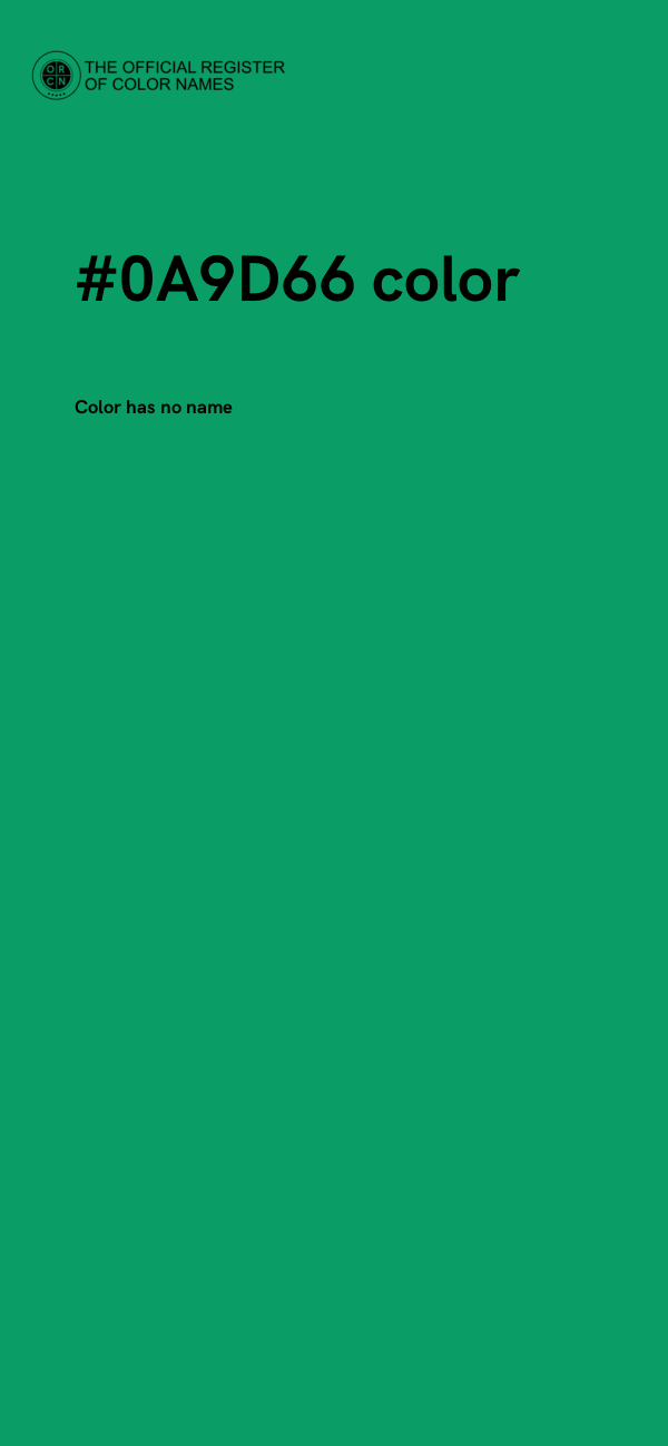 #0A9D66 color image