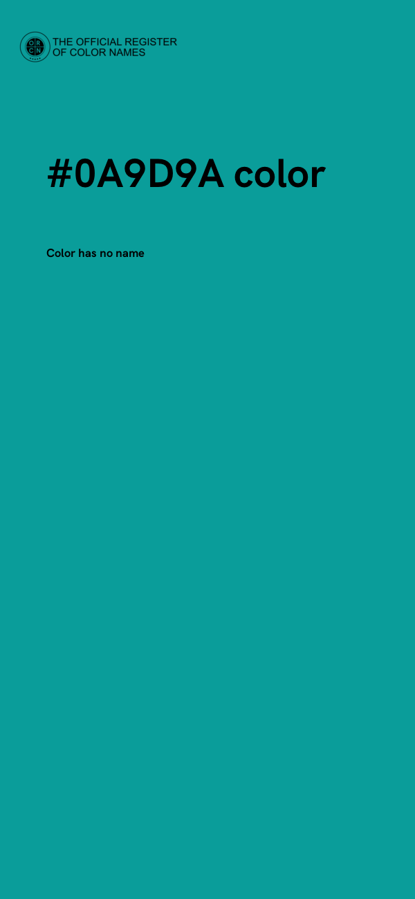 #0A9D9A color image