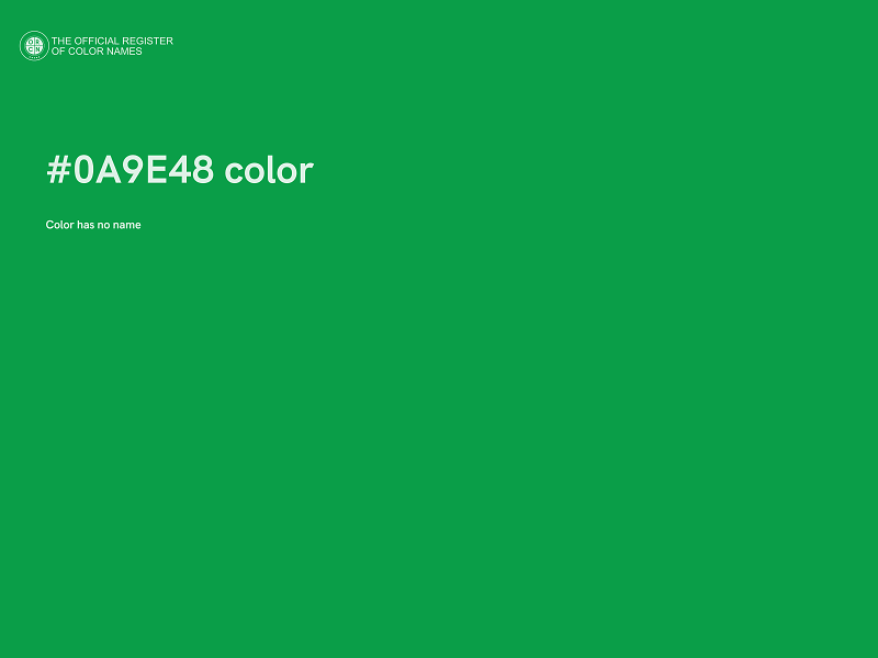 #0A9E48 color image