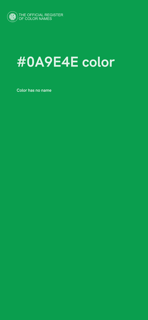 #0A9E4E color image