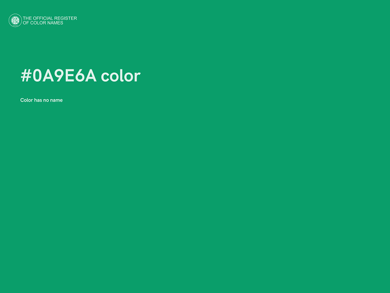 #0A9E6A color image