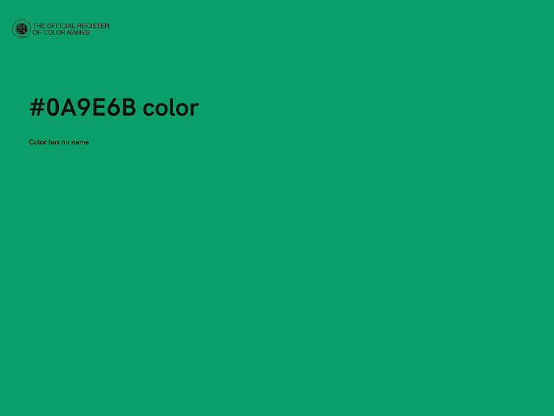 #0A9E6B color image