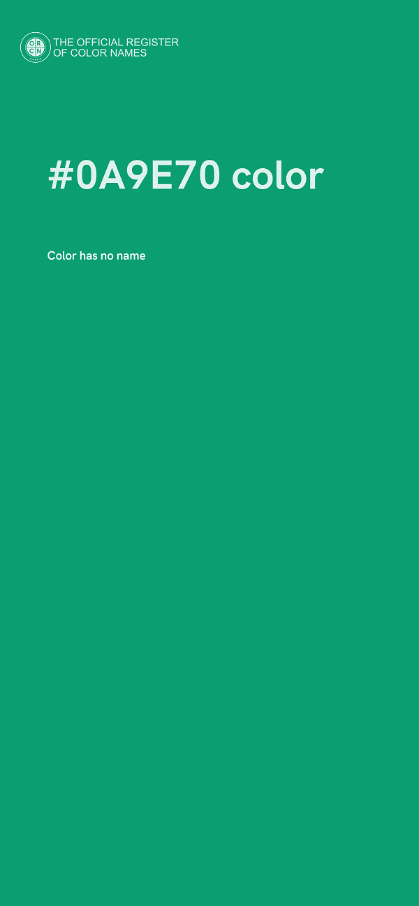 #0A9E70 color image
