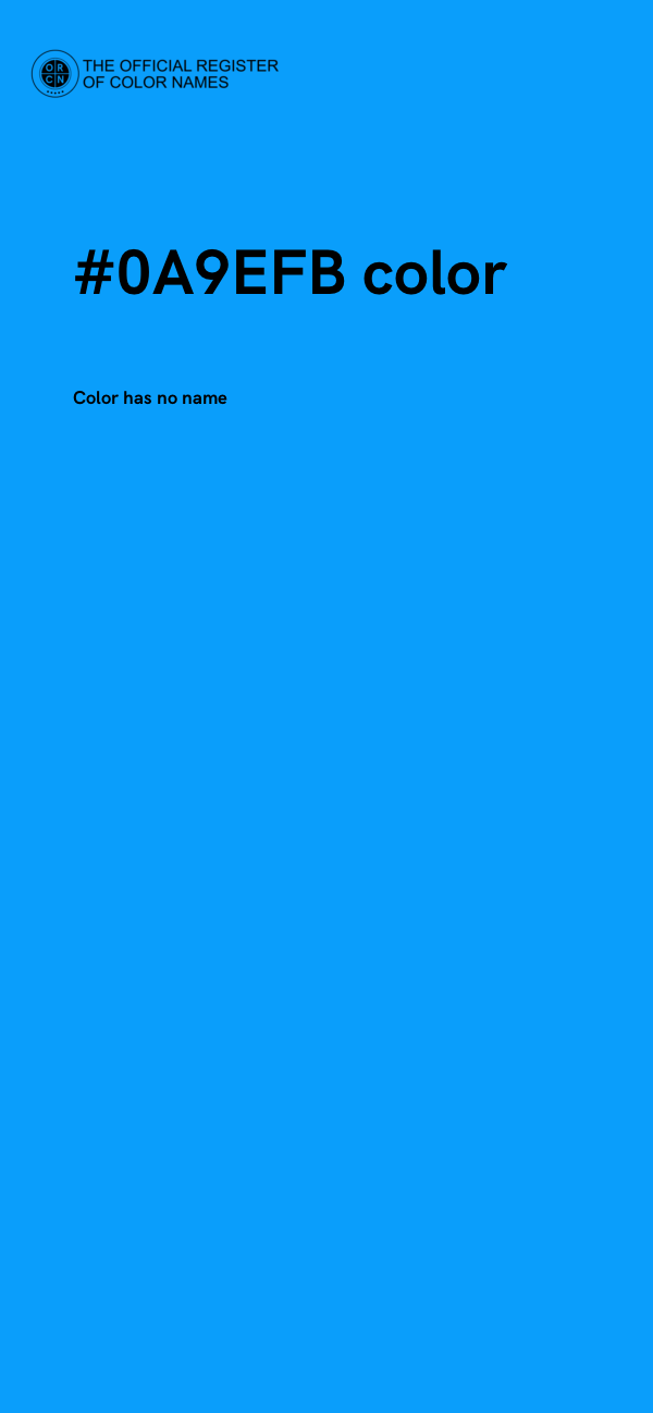#0A9EFB color image