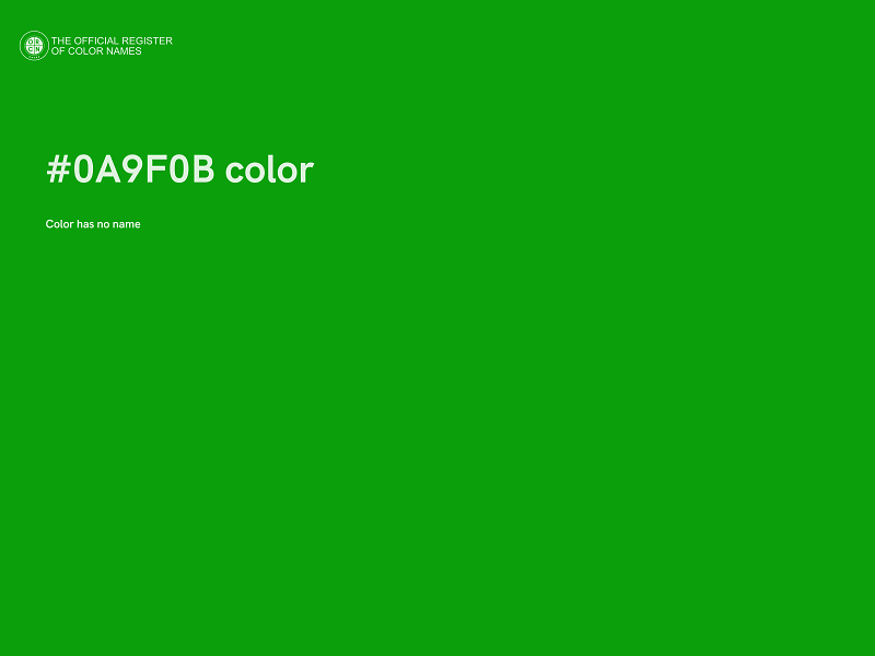 #0A9F0B color image