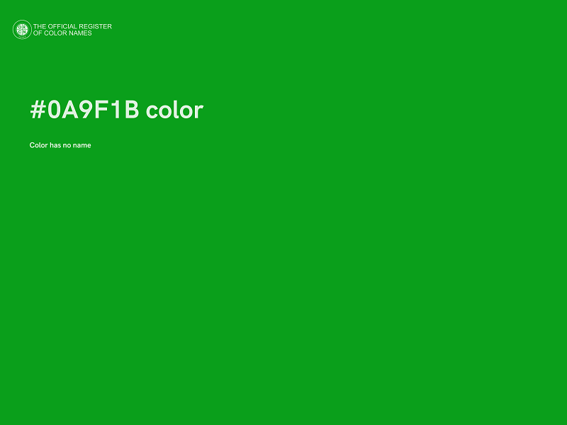 #0A9F1B color image