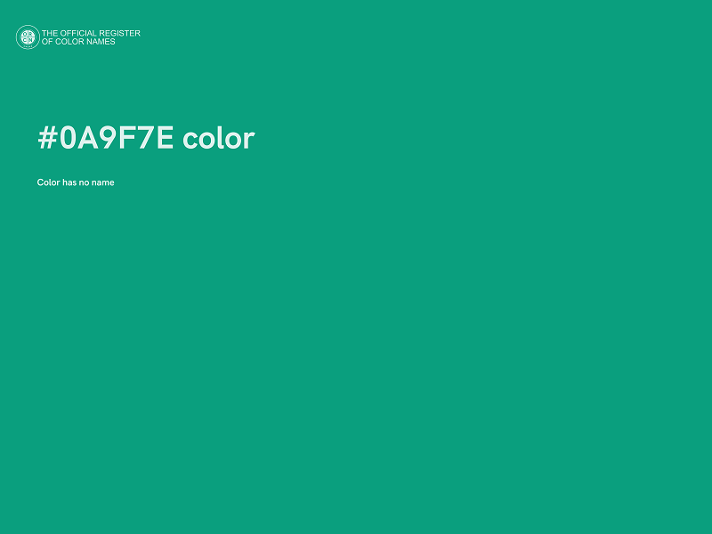 #0A9F7E color image