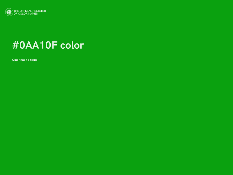 #0AA10F color image