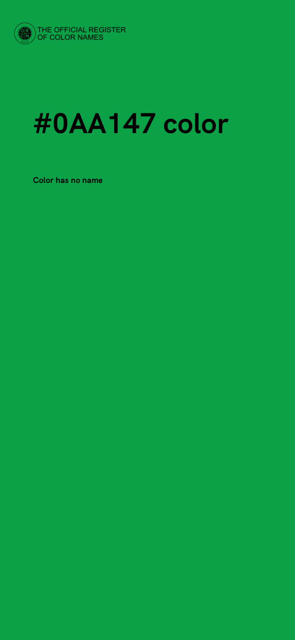 #0AA147 color image
