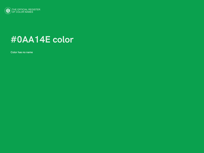 #0AA14E color image