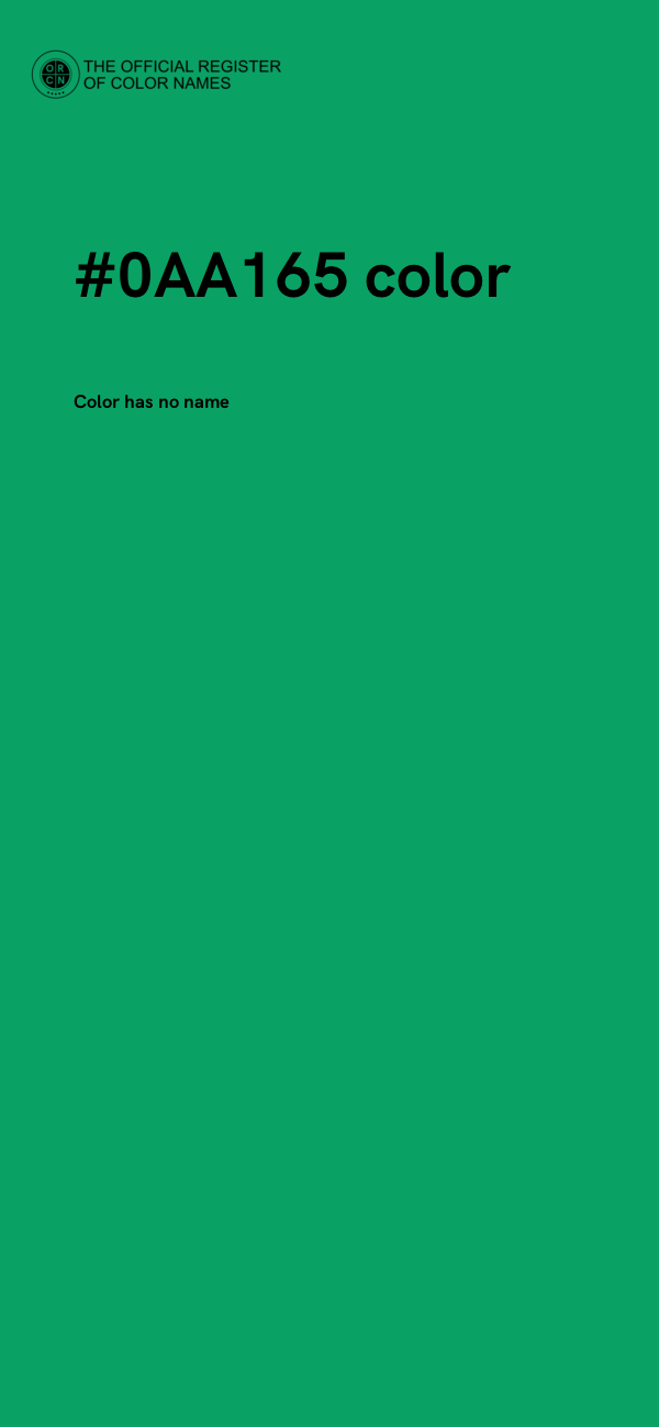 #0AA165 color image